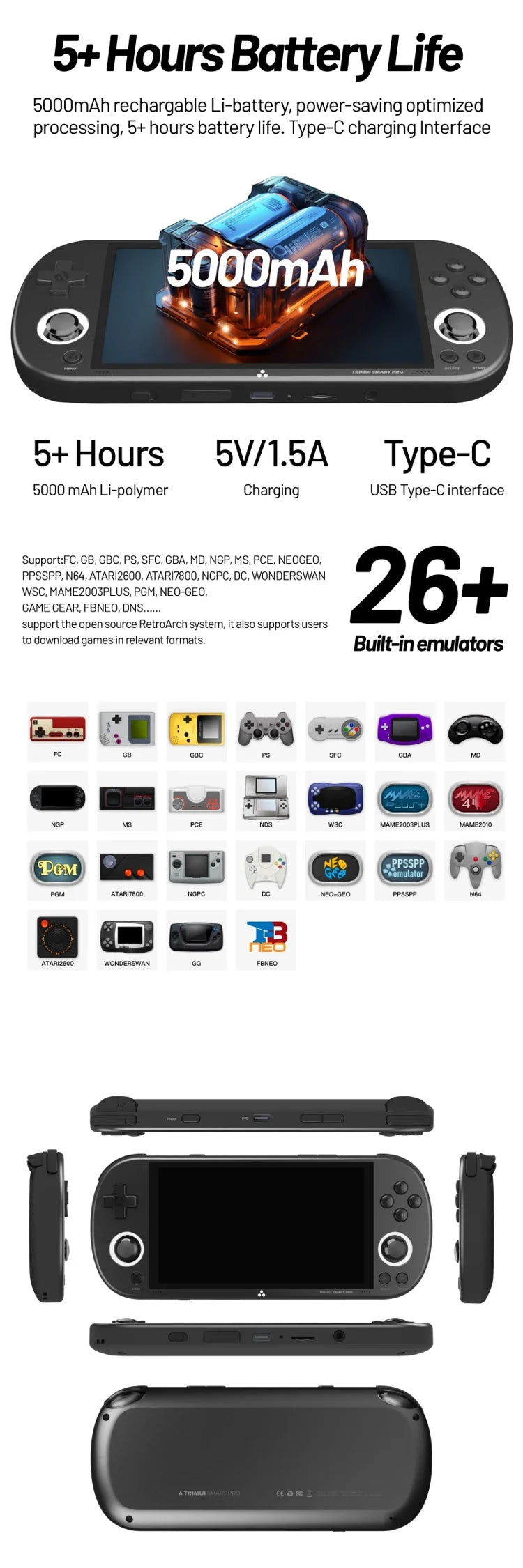 Trimui Smart Pro Handheld Game Console
