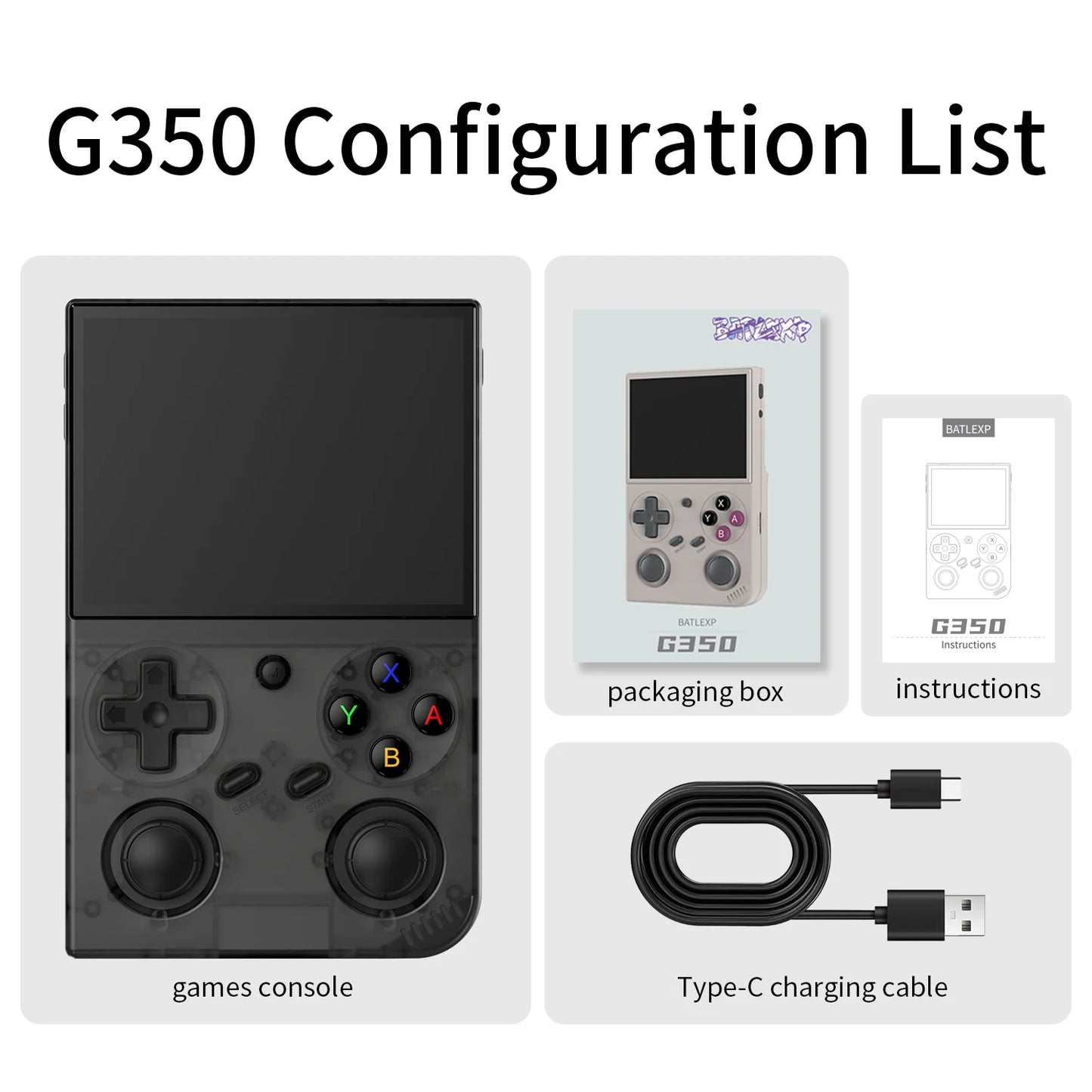 BATLEXP G350 Retro Handheld Game Console